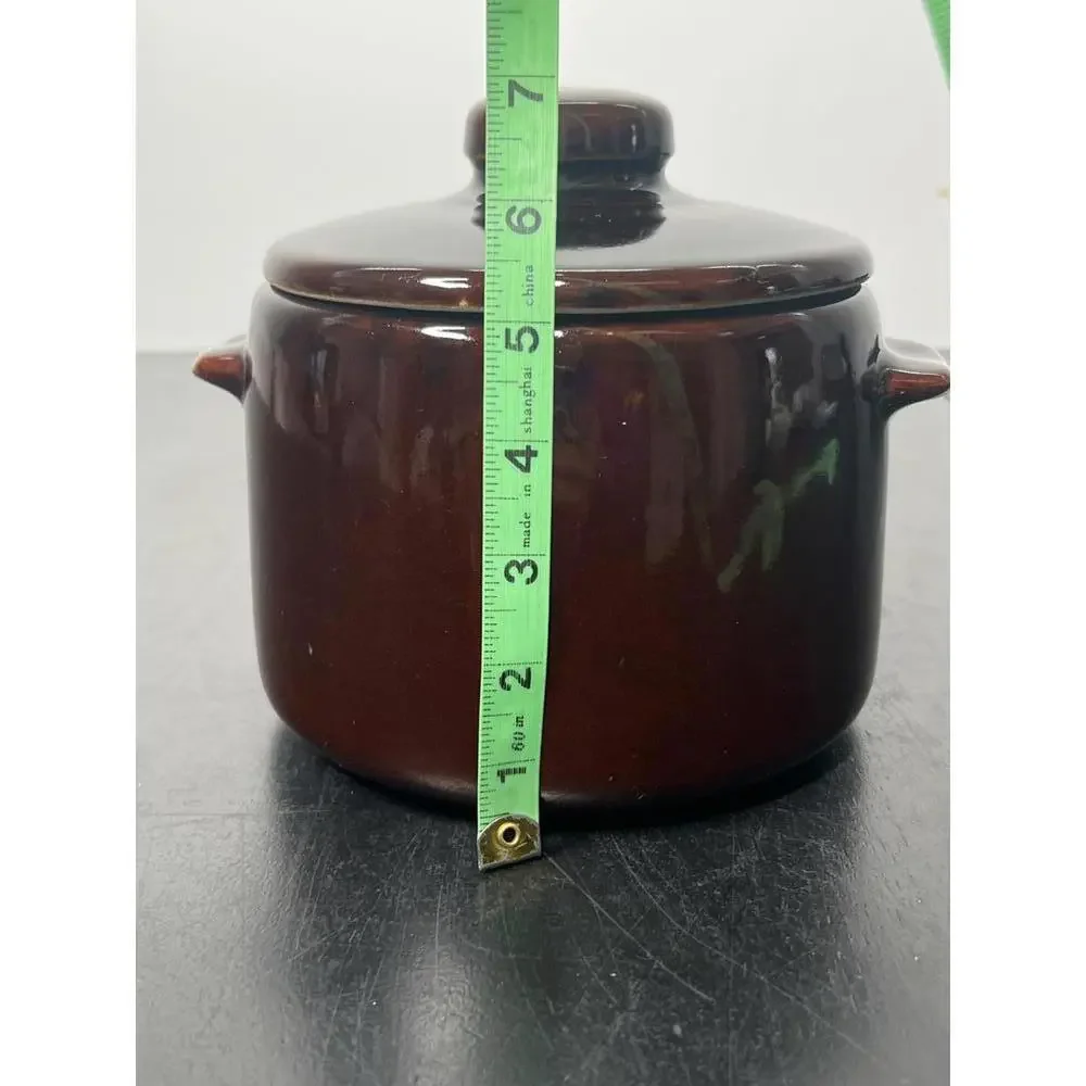Vintage 1950s Brown Westbend Bean Pot Genuine Stoneware